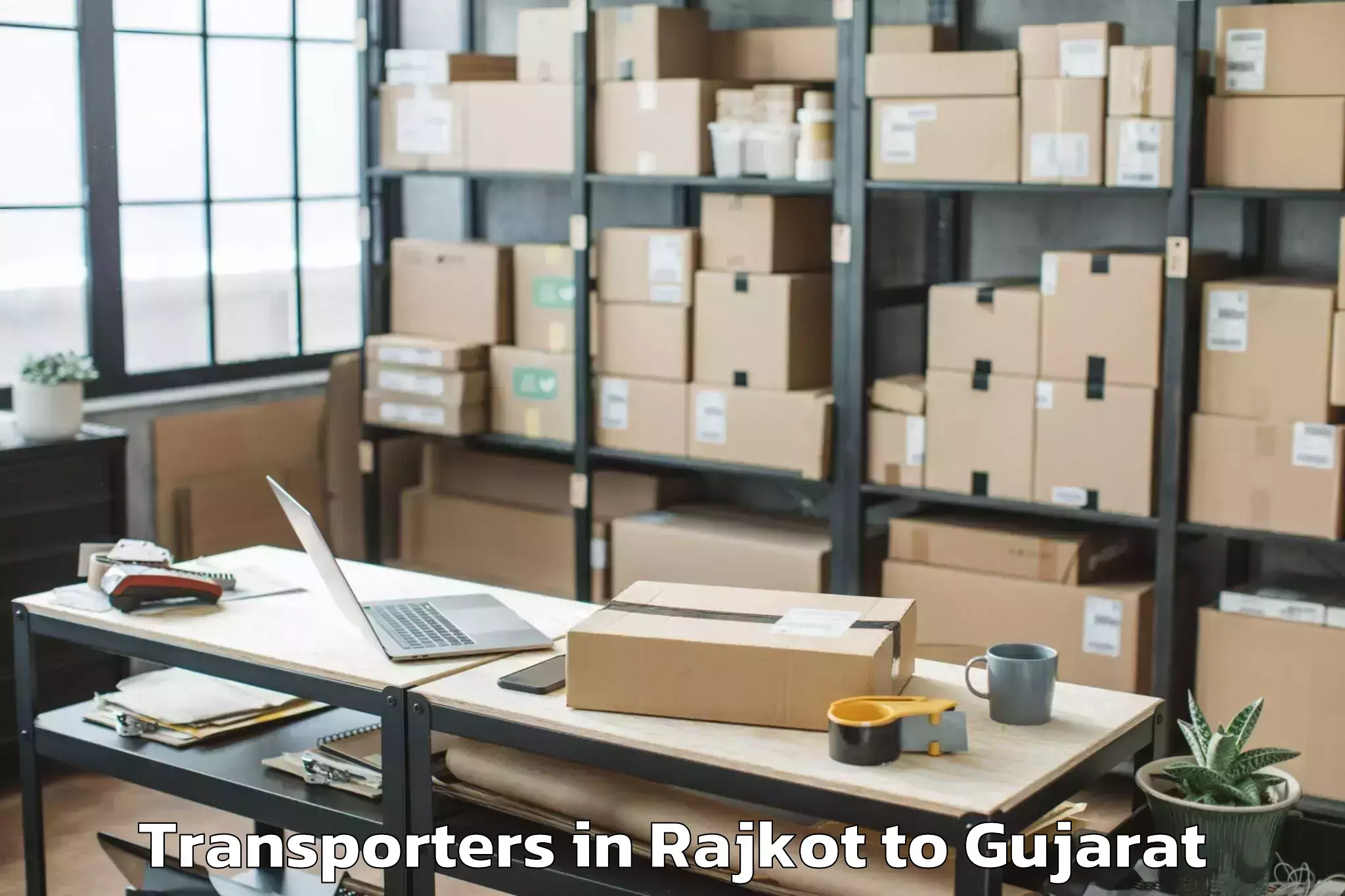 Book Rajkot to Kamrej Transporters Online